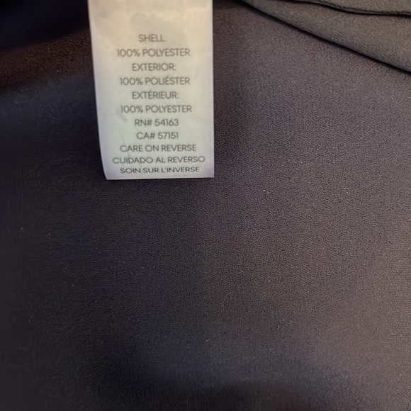 CeCe Pintucked Smocked Cuff Chiffon Top in Black Size Medium - Picture 4 of 5